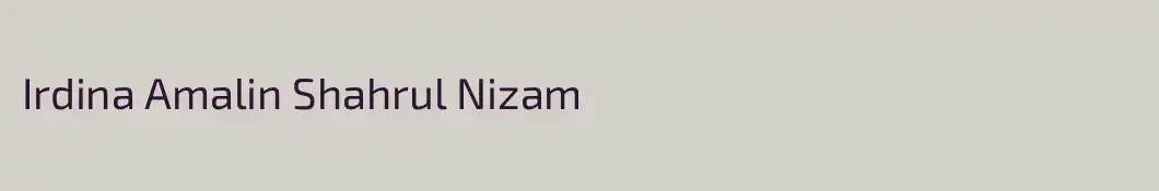 Irdina Amalin Shahrul Nizam